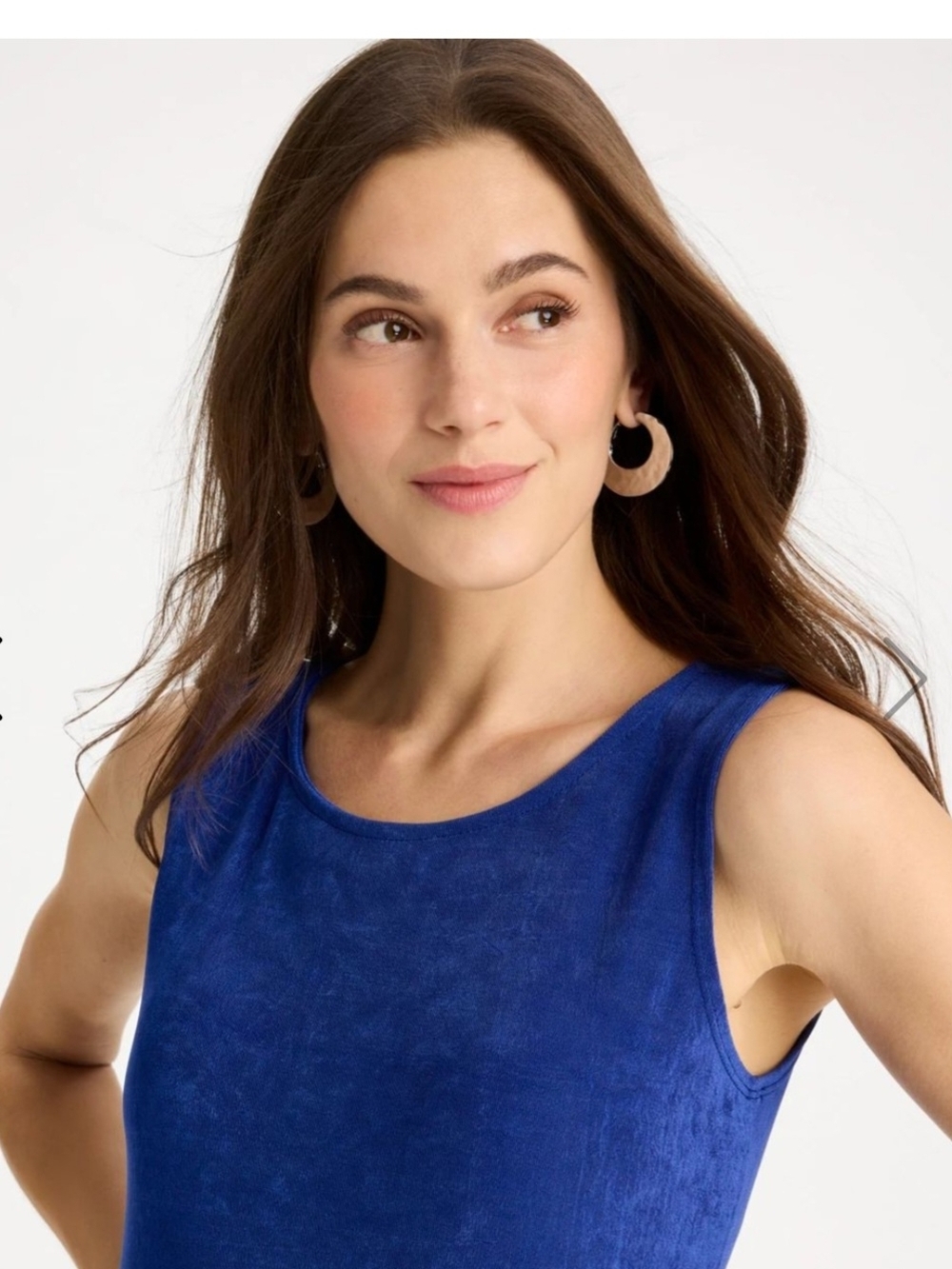 Chico's Royal Blue Travelers Scoop Neck Tank. Size 2 (12-14)